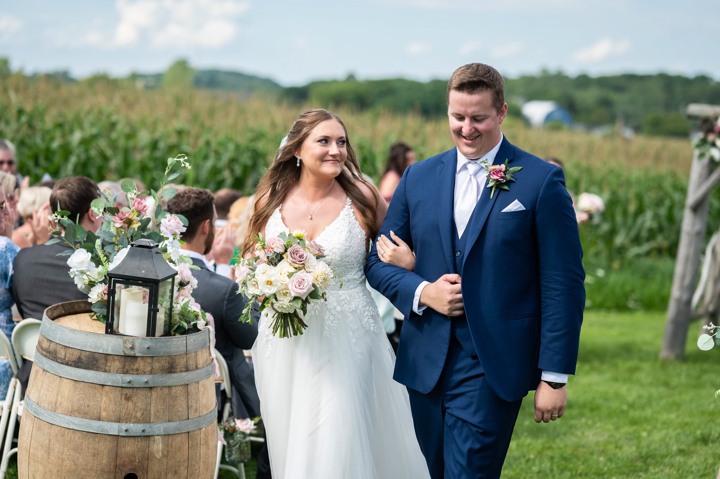 Recessional at Wingate Barn in Livonia, NY | Western New York Wedding Photography