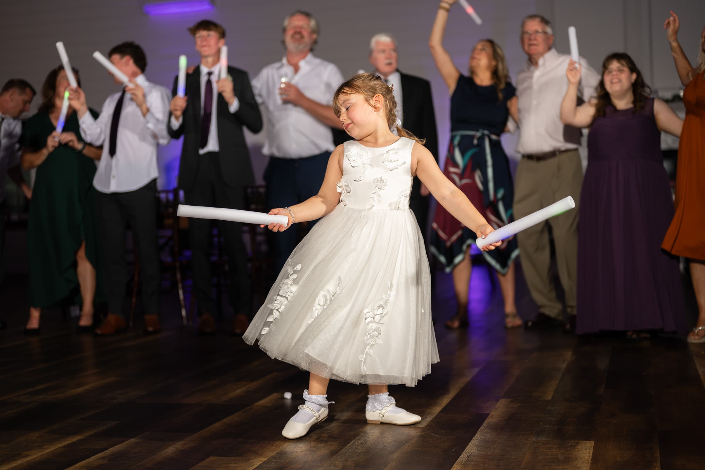 Cute kid feeling the music at Pamona Blue Barn in Hilton, NY | Rochester Wedding Photography