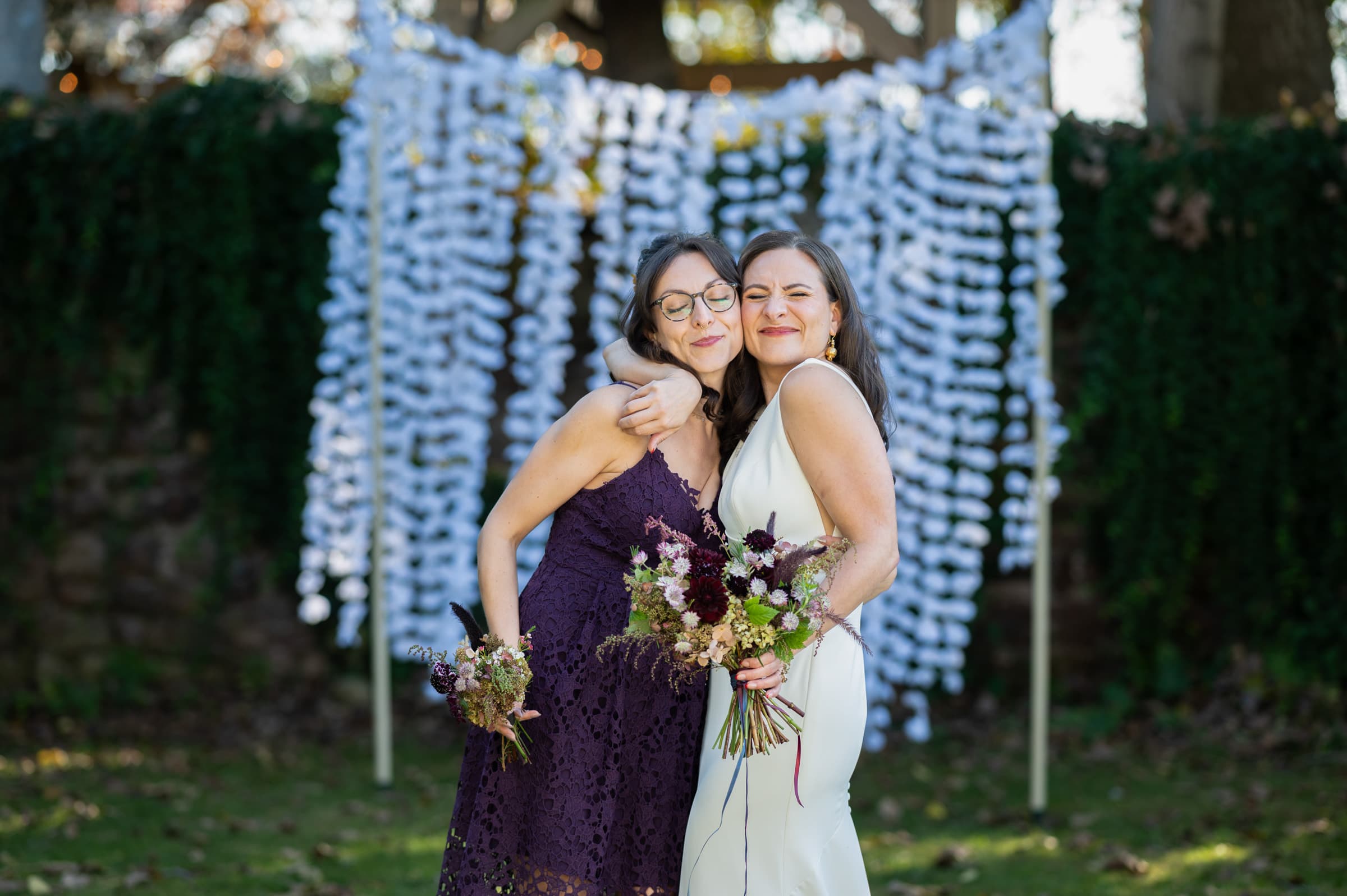 Gillian and Carly together on Carly’s wedding day