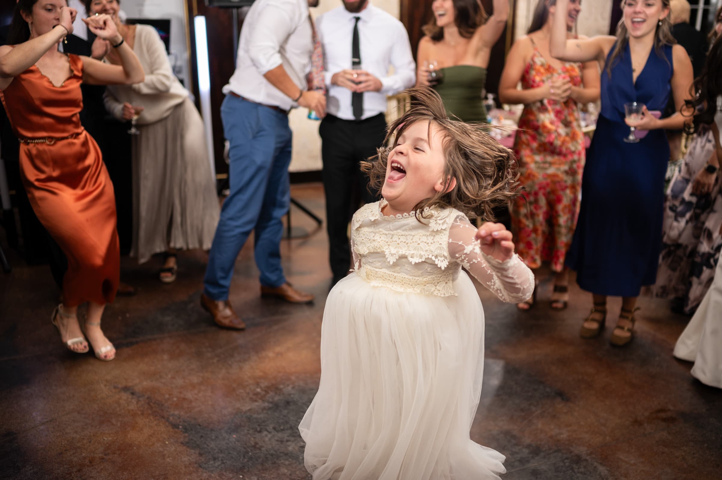 A Bemont family moment at Carly and Conor’s wedding reception