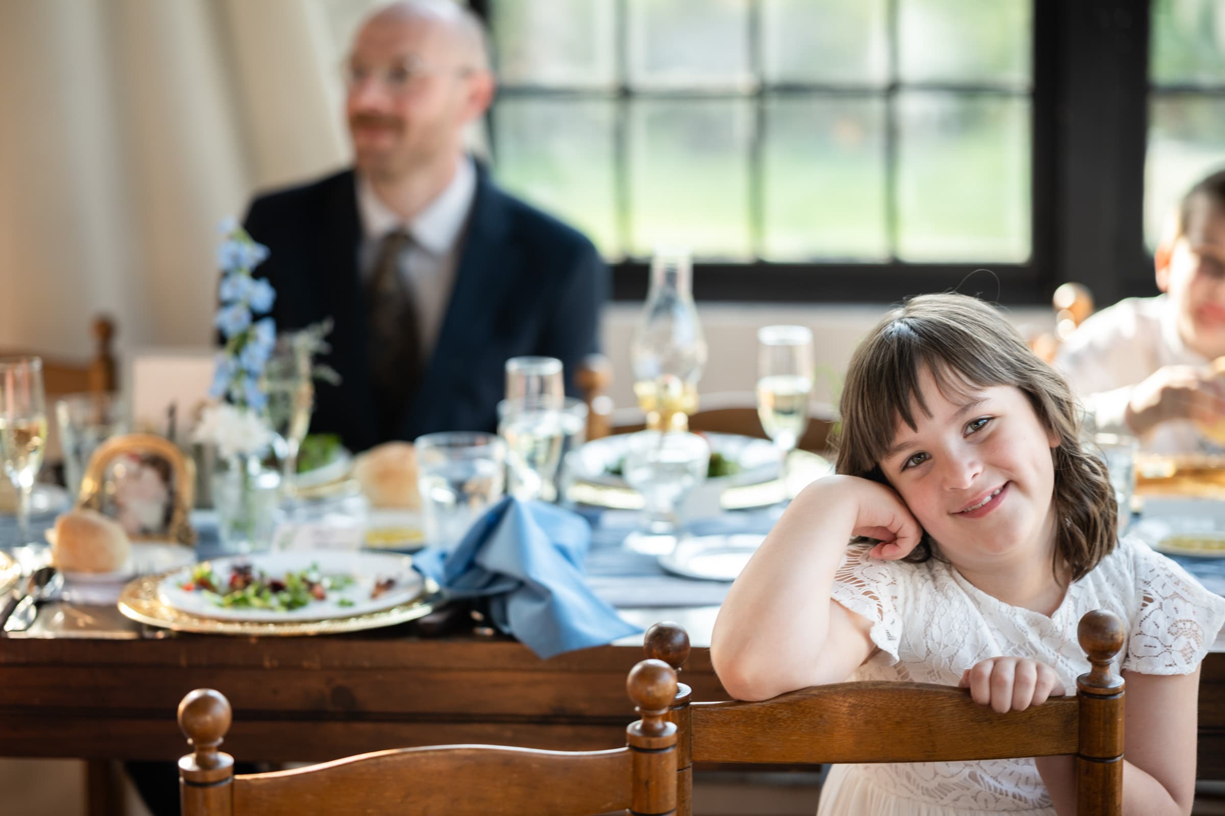 Gray and Holly entertaining themselves at the wedding